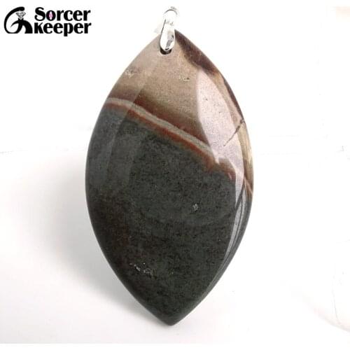 High Quality Big Natural Picasso Jaspers Stone Beads Pendants Necklaces Wholesale Bijoux Necklace For Womens Jewelry BC898