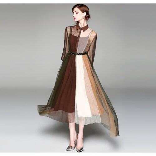 ZAHRHEONS Fashionable Shirt Dresses