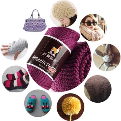 1pc=100g Colorful Thick Yarn for Knitting Baby Knitting Work Wool Yarn Hand Crochet Threads for Knitting Alpaca Wool Yarn