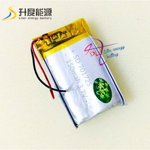 1pcs SD polymer battery 3.7v 150mah 701725, 071725 polymer lithium ion battery