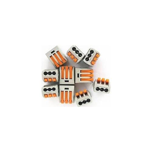 10PCS Wire Spring Quick Connect 3 Pin Push Clamp Connector 250V 32A 4KV Cable Terminal Block