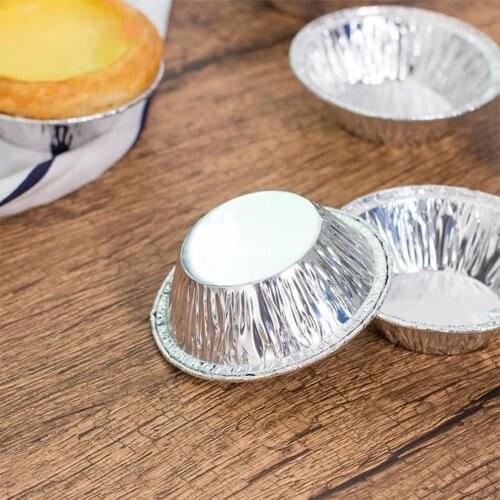 100Pcs Disposable Round Egg Tart Mold Cupcake Cookie Mould Kitchen Baking Tools