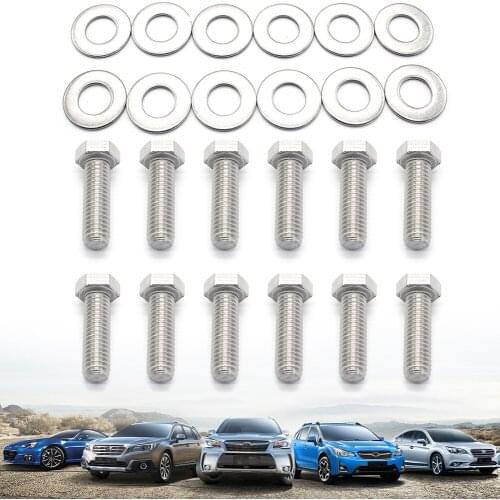 12Pcs Ultra Thin Super Low Flat Wafer Head Screw Engine Hex Bolts Washers Kit for SBC 265 283 302 305 307 327 350 400