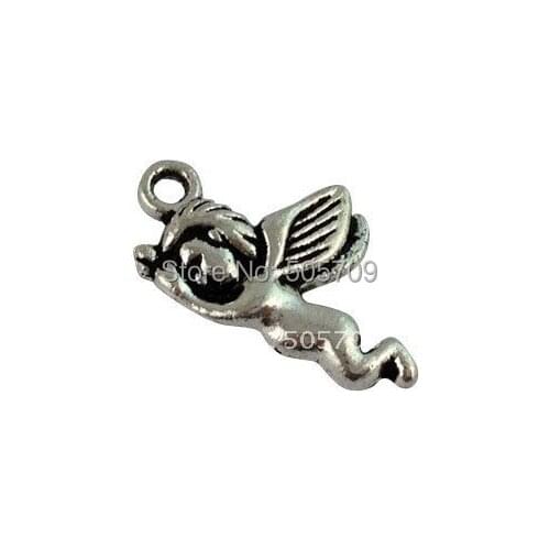 120PCS Tibetan Silver Color sleeping angel charms A17009