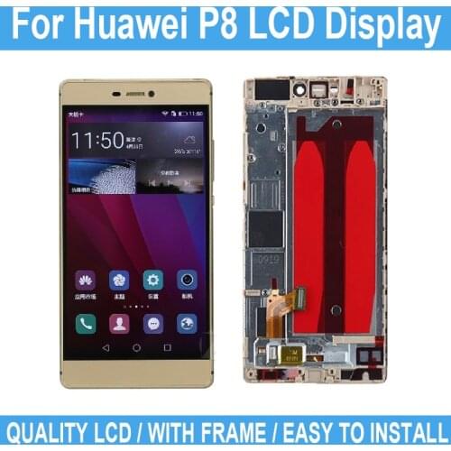 5.2" New Repair Parts LCD For Huawei P8 Display Touch Screen For Huawei P8 Digitizer Replacement With Frame With Tool+Tested
