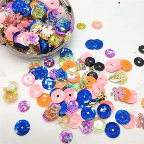 50g Mix Models Sequin Laser Colors Round Paillettes For Crafts DIY Accessory