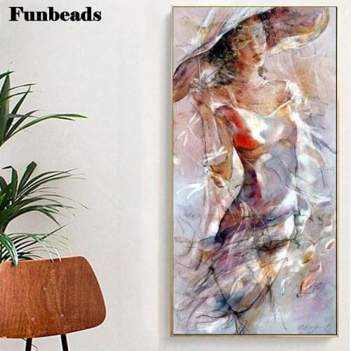 DIY 5D Diamond Painting abstract sexy women Embroidery large corridor Decoration Full Square Round Rhinestone Mosaic FF511