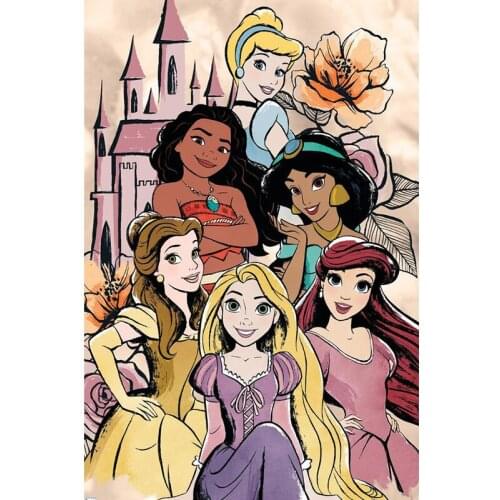 Disney Cartoon Princesses Rapunzel Belle Ariel DIY 5D Diamond Painting Embroidery Full Dill Mosaic Home Wall Decor Gift