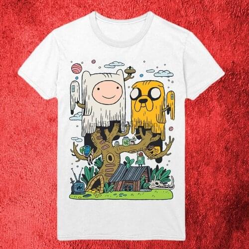 Adventure Time Jack the Dog Ghost Tree House White T Shirt SH28