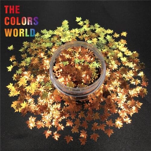 TCT-359 Maple Leaf Chameleon Color 5MM Nail Glitter Nail Art Decoration Body Art FacePaint Makeup Tumbler Crafts Accessories DIY