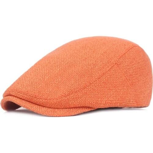 Fibonacci Brand Summer Newsboy Cap For Men Women Flat Cap Linen Flatcap British Vintage French Beret Hat Boina