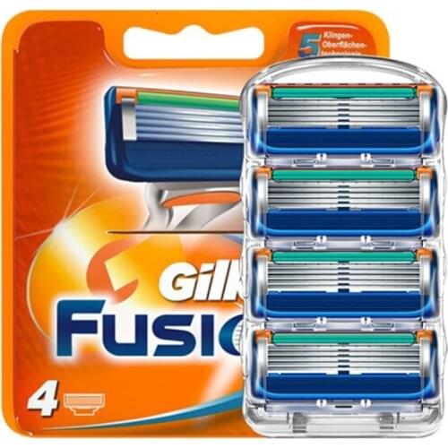 4pcs/lot Excellent Shaving 5 Layers Razor Blades Compatible for Gillette Fusion For Men Face Care or Mache 3