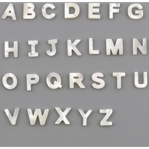 Fashion Shell Loose Beads Capital Alphabet Letter Creamy-White Spacer Beads DIY Making Necklace Bracelets Women Jewlery Gift,1PC