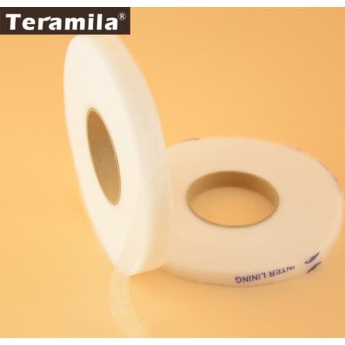 Teramila fabric White Double faced Adhesive Tape Cotton Battings Synthetic DIY Craft Bag Cloth Hand Made1.5CM Width 3 Rolls/Lot