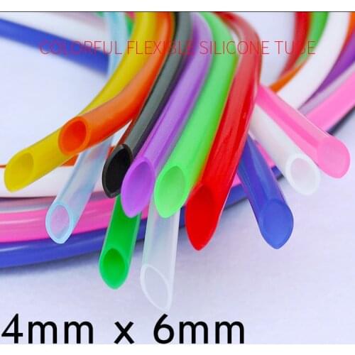 4x6 Silicone Tube ID 4mm OD 6mm 1 meter Flexible Rubber Hose Thickness 1mm Food Grade Pipe Water Connector
