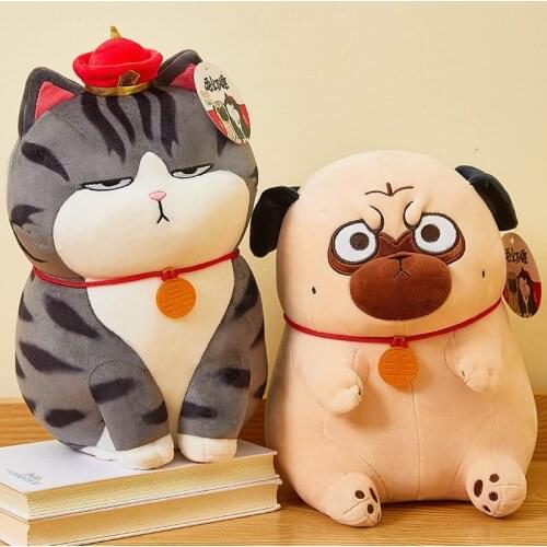 Emperor Bazaar black Cat Kawaii Plush Toys Cartoon Comic Anime Model Doll Stuffed Toy Christmas Birthday Gift For Children
