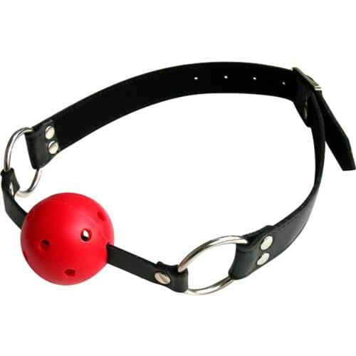 PU Leather Alternative Toys Sex Product Hollow Mouth Gagged The Ball Horse With Type Oral Fixation Mouth Stuffed XN0026
