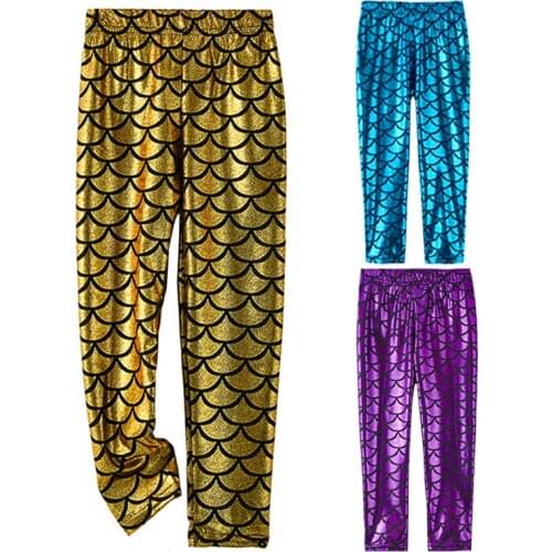 Girl Leggings Spring Summer Children Elastic Waist Skinny Pant Fashion Kids Shiny Pants Girls Trousers Kids Clothes