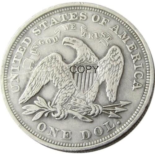 1872 Seated Liberty Dollar Silver Plated Copy Coins
