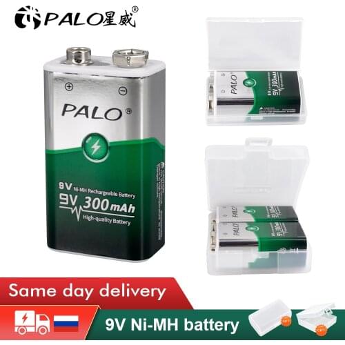 9V 300mAh Ni-MH 6F22 Rechargeable battery 9v Square battery for Toy Remote Control KTV Multimeter Microphone