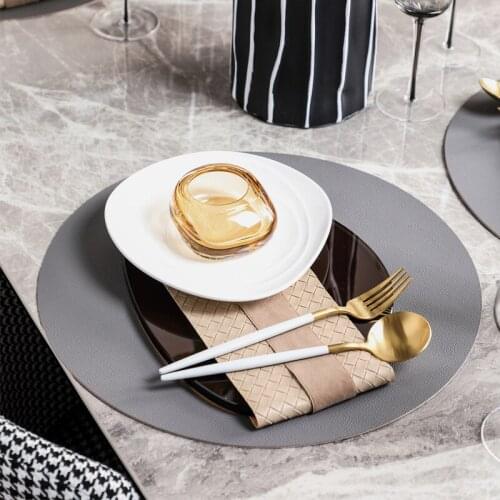 Nordic Model Room Villa Club Exhibition Hall Dining Table Tableware Decoration Table Set Crystal Bowl Ceramic Dinner Plate