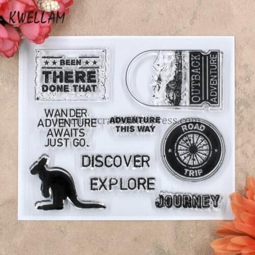 DISCOVER EXPLORE Scrapbook DIY photo cards rubber stamp clear stamp transparent stamp 10.5x12.5cm KW8031504