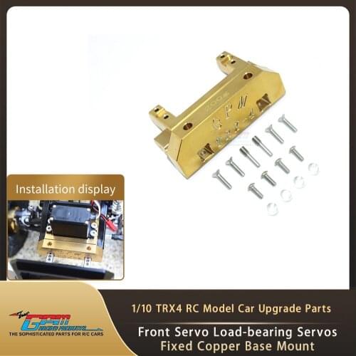 RC Car Parts GPM 1/10 TRX4 TRX-4 Upgrade Accessories Front Servo Load-bearing Servos Fixed Copper Base Mount TRX4331FXA