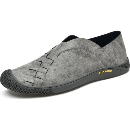 Fashion Shoes Men Loafers Flat Mens Casual Shoes Brand Slip-on Male Footwear High Quality Man Leisure Walk Outdoor Shoes Retro