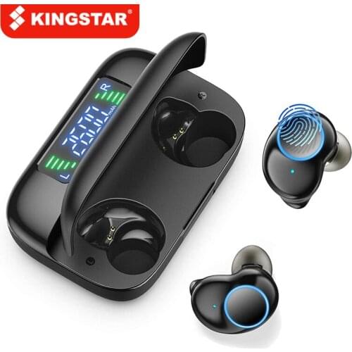 KINGSTAR TWS Wireless Earbuds Built in Mic Noise Cancelling Headphones 3D Stereo Voice Ear Buds Sports Hi-Fi Deep Bass Earbuds