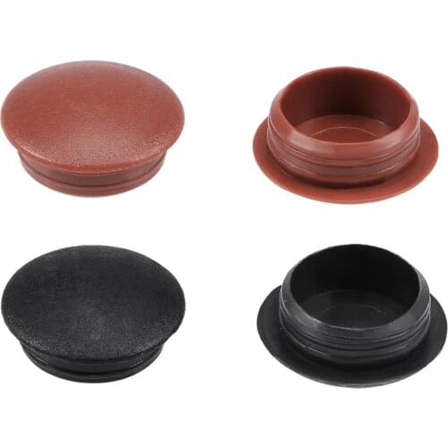 Uxcell 20-200 Pcs Screw Cap Cover, 12mm Dia Plastic Locking Hole Plug Button Top Flush Type for Cabinet Cupboard Shelf