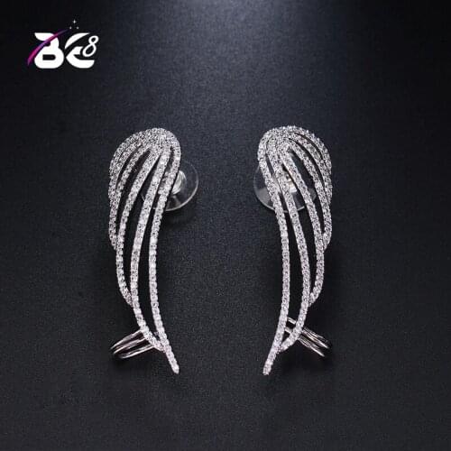 Be 8 2018 New Fashion Sweety Shiny Dangle Earrings for Women Brides Drop Dangle Long Earrings for Wedding Accessories Gift E488
