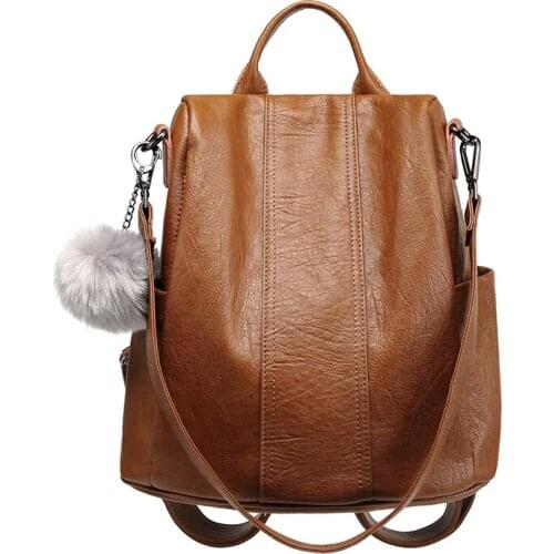 Women Backpack 2018 Female Genuine Soft Leather School Backpacks for Teenage Girls Shoulder Bag Large Capacity Travel Bags