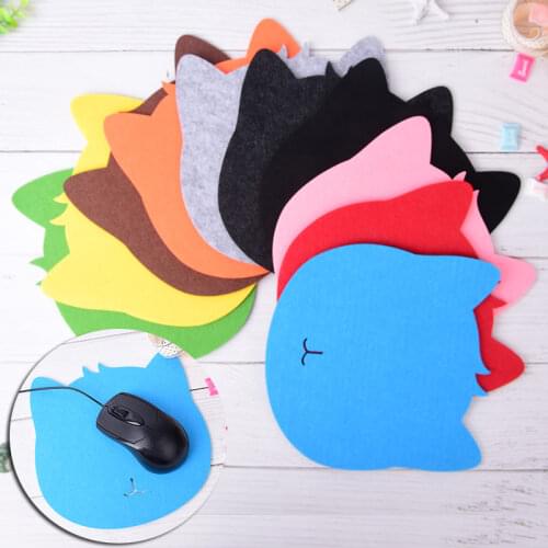 1pcs cat shape dust-proof mouse pad mat felts mousepad for computer laptop pc
