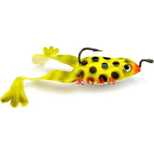 2pcs/lot 6.5cm 5g soft frog lure with hooks fishing bait lure