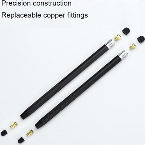 2 in 1 Dual-silicone cap capacitive stylus pen Universal writting touch pen for phone with engraved designs