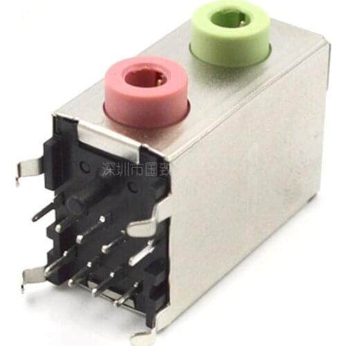 20pcs Headphone Audio Jack Headset Connector 1 * 2 New Circuit 12.5 Computer Motherboard Socket Plug