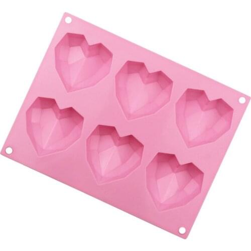 3D Silicone Heart Shape Fondant Mould Cake Chocolate Baking Mold Home DIY hand-made Tools Cooking Baking Jelly Mold Refrigerator