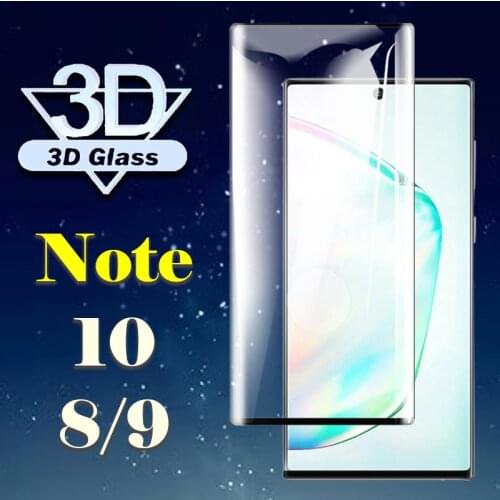 3d Protective glass on the for samsung galaxy note 10 screen protector film sansumg sansun glaxay 8 9 5g tremp not tempered glas