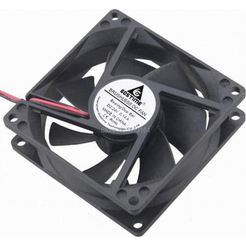 50 Pieces Gdstime Ball Bearing 80*80x25mm 80mm Brushless 24V 2Pin DC Cooling Cooler Fan