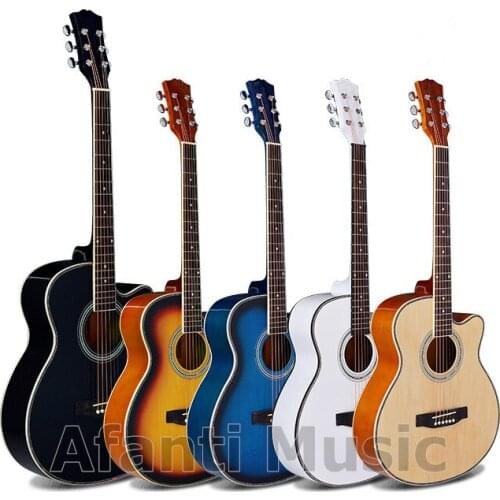 Afanti Music 40 inch gloss finish Acoustic guitar (WY-011)