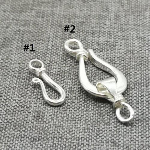925 Sterling Silver Hook Clasp Connectors for Bracelet Necklace