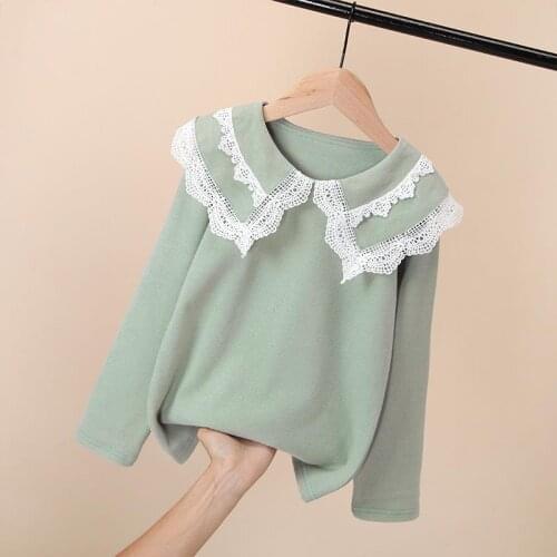 Girls Blouse Autumn Spring Kids Shirt for Baby Long Sleeve Blouses Children Clothing Girl tops 110 120 130 140 150 160 cotton