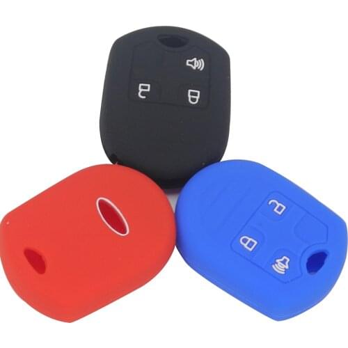 Kutery 10PCS Silicone Colorful Remote Key Case 3BTN For Ford Windstar Edge Explorer Ranger Expedition Mustang Protection Replace