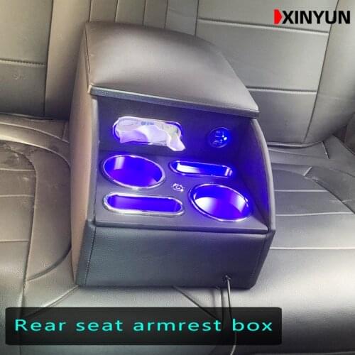 FOR MITSUBISHI ASX Canter Challenger COLT Delica Diamante Rear handrail box mobile phone charging USB LED Put paper towels