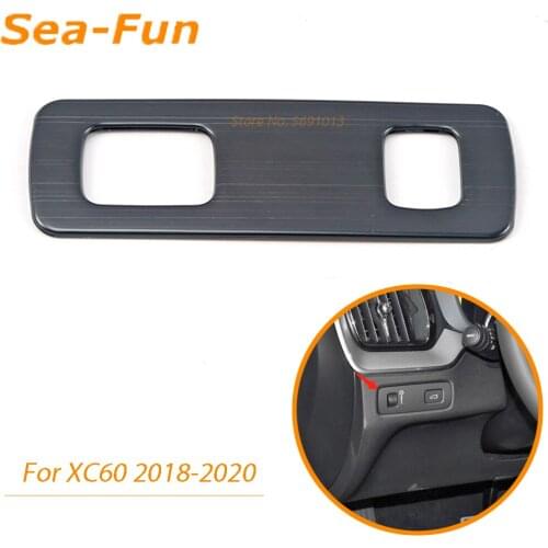 For Volvo XC60 2018 2019 2020 Headlight Switch Button Trim Cover Decoration Interior Frame Car Accessories