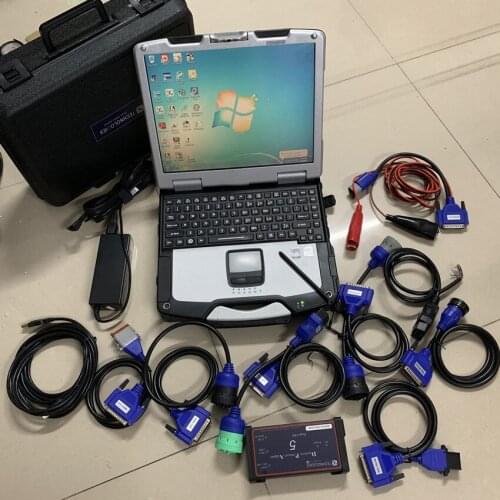 Dpa5 dearborn protocol adapter 5 heavy duty truck diagnostic tool software with laptop cf30 touch screen 4g full cables