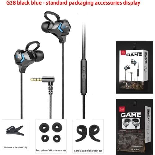 G28 In-ear Gaming Headset 3.5mm Earphones With Microphone For Gaming Computer Notebook