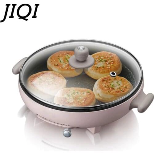 JIQI Household Electric Baking Pan Egg Roll Machine Multifunction Pancake Pizza Crepe Maker Omelette Frying Pan Skillets