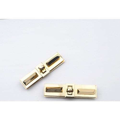 1pcs Metal Turn Lock Rectangle Fashion Durable Lock For DIY Handbag Bag Purse Luggage Hardware Closure Bag Parts Accessories