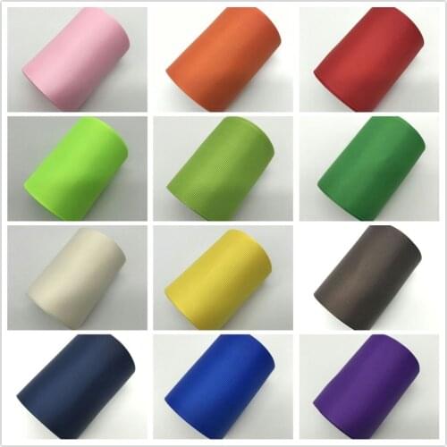 Pure color ribbon 75mm DIY gift packaging handmade materials 10 yards Grosgrain ribbons hair bow